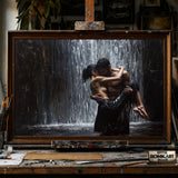 Two Dancers under Water hand-painted oil painting on canvas