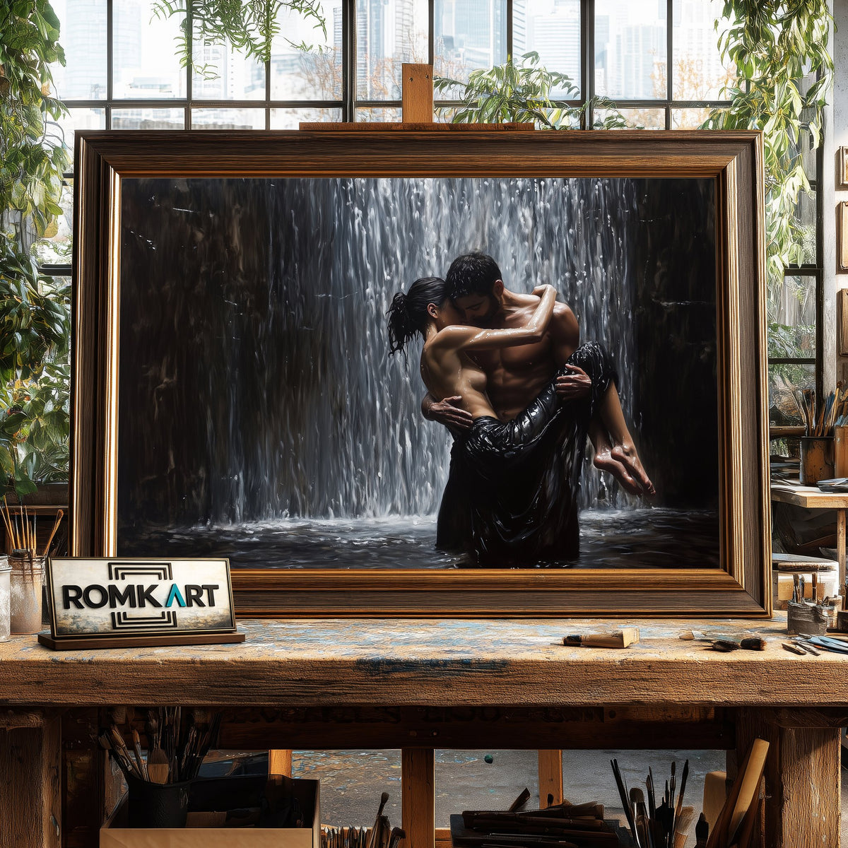 Two Dancers under Water Oil Painting - image 2