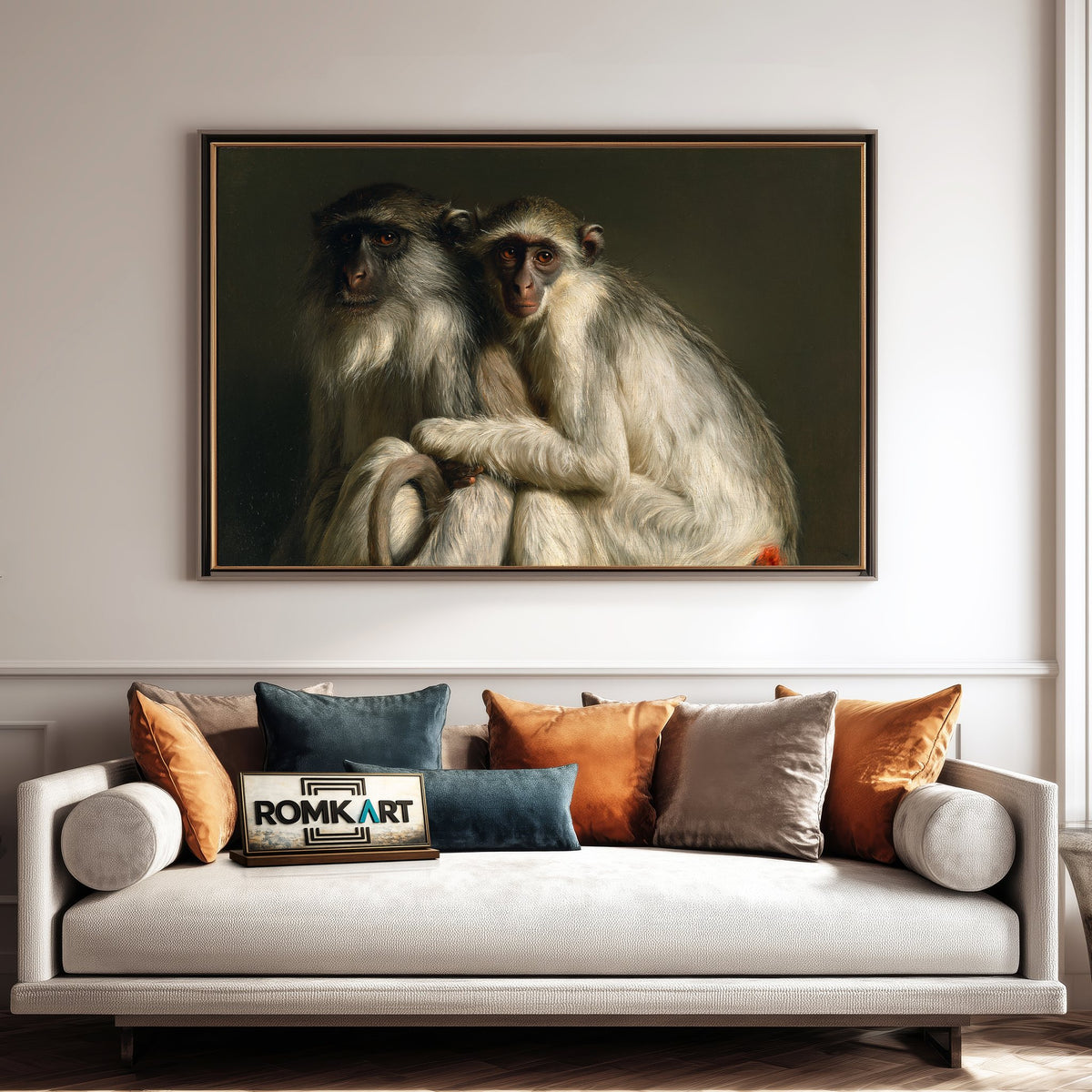Two Monkeys Oil Painting - image 4