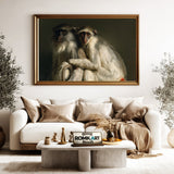 Two Monkeys Oil Painting - image 5