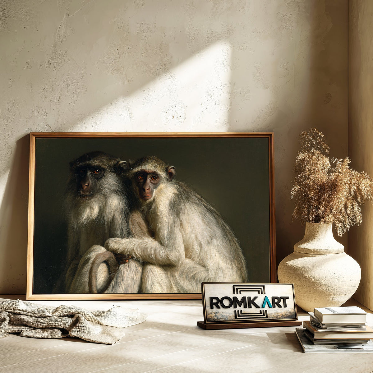 Two Monkeys Oil Painting - image 6