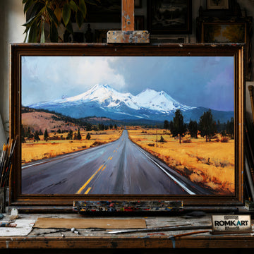U.S. Route 97 hand-painted oil painting on canvas