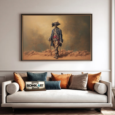 Undead Pirate Captain Skeleton Oil Painting - image 4