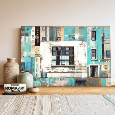 Urban Collage Oil Painting - image 3