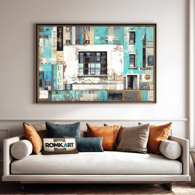 Urban Collage Oil Painting - image 4