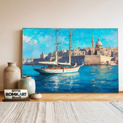 Valletta, Malta Cityscape Oil Painting - image 3