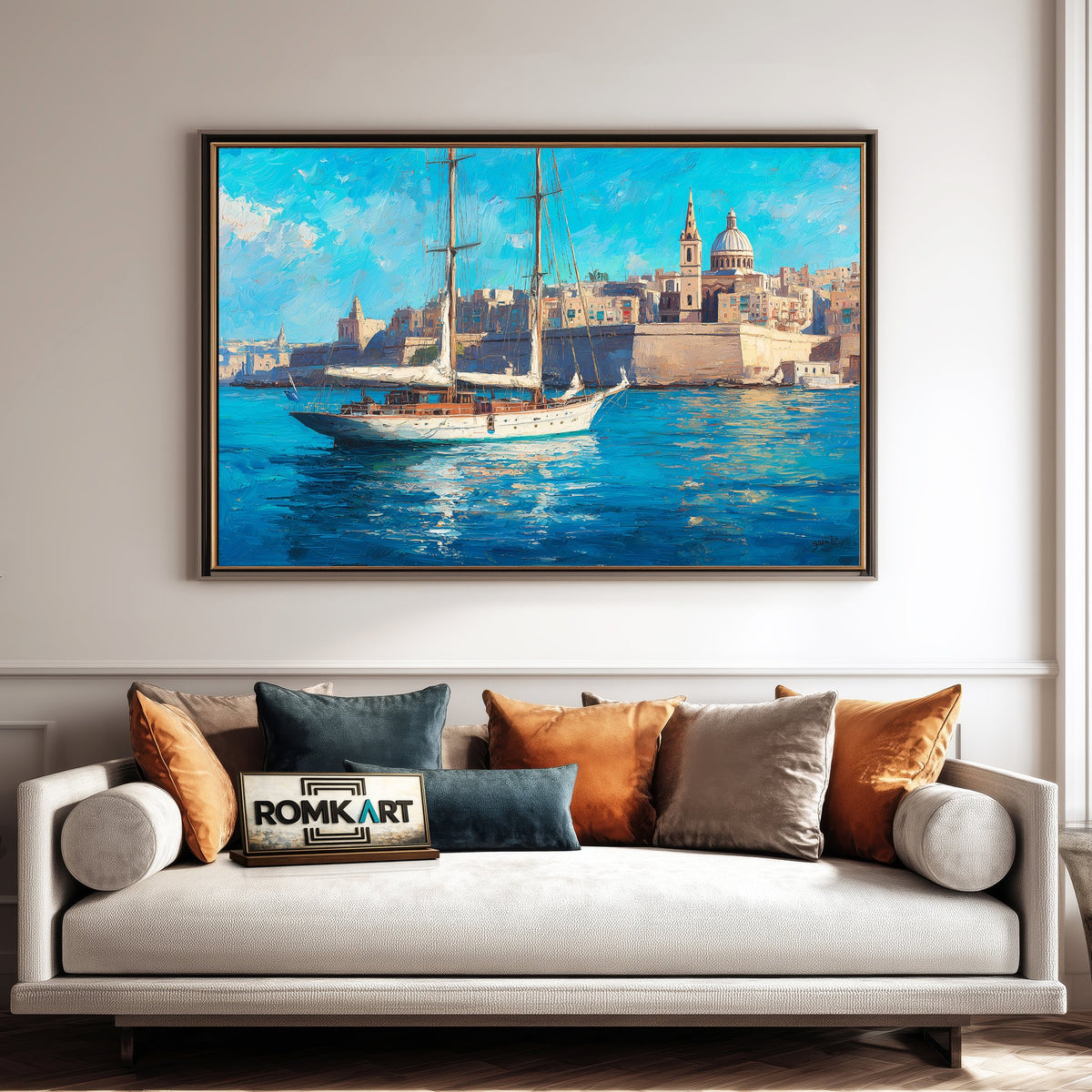 Valletta, Malta Cityscape Oil Painting - image 4
