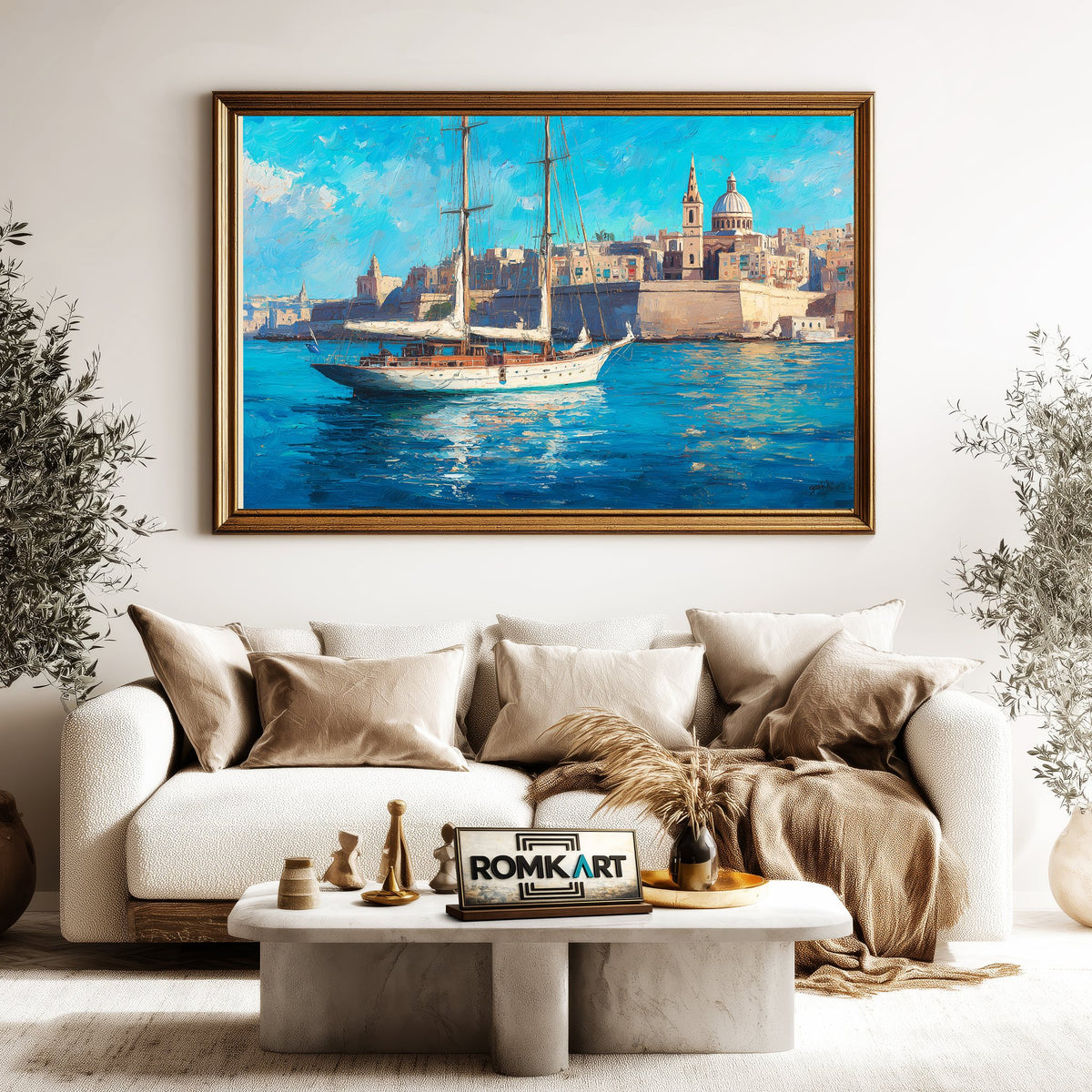 Valletta, Malta Cityscape Oil Painting - image 5