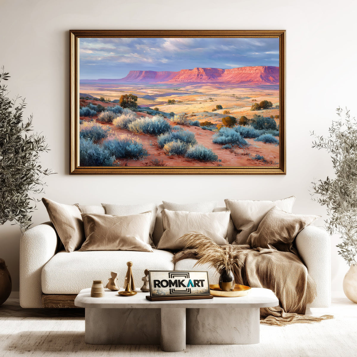 Vast Desert Mesa Landscape Oil Painting - image 5