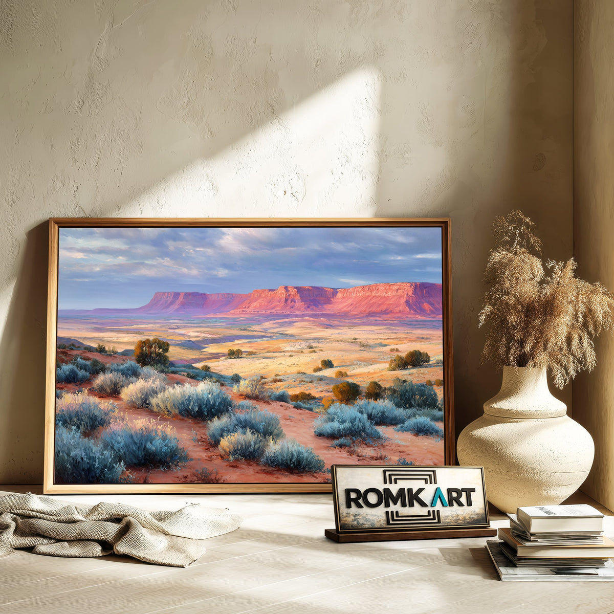 Vast Desert Mesa Landscape Oil Painting - image 6