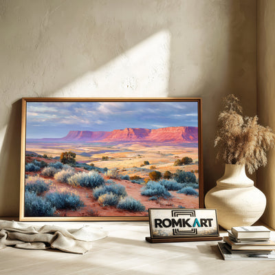Vast Desert Mesa Landscape Oil Painting - image 6
