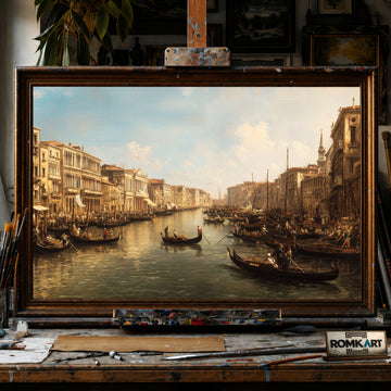 Venetian Canal hand-painted oil painting on canvas