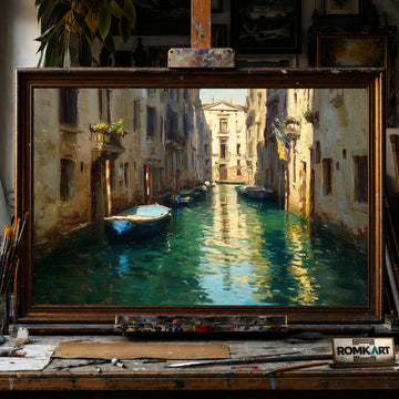 Venetian Canal Venice hand-painted oil painting on canvas