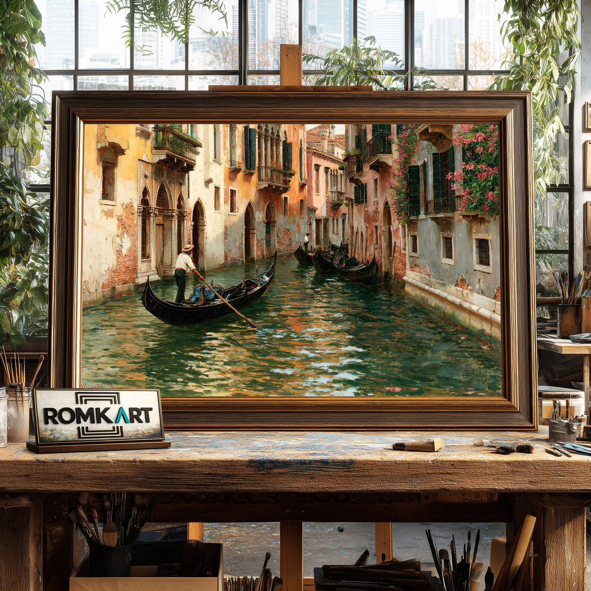 Venetian Cityscape Oil Painting - image 2
