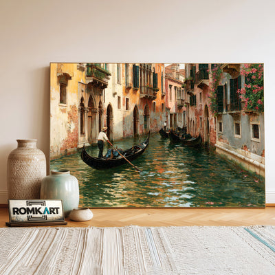 Venetian Cityscape Oil Painting - image 3