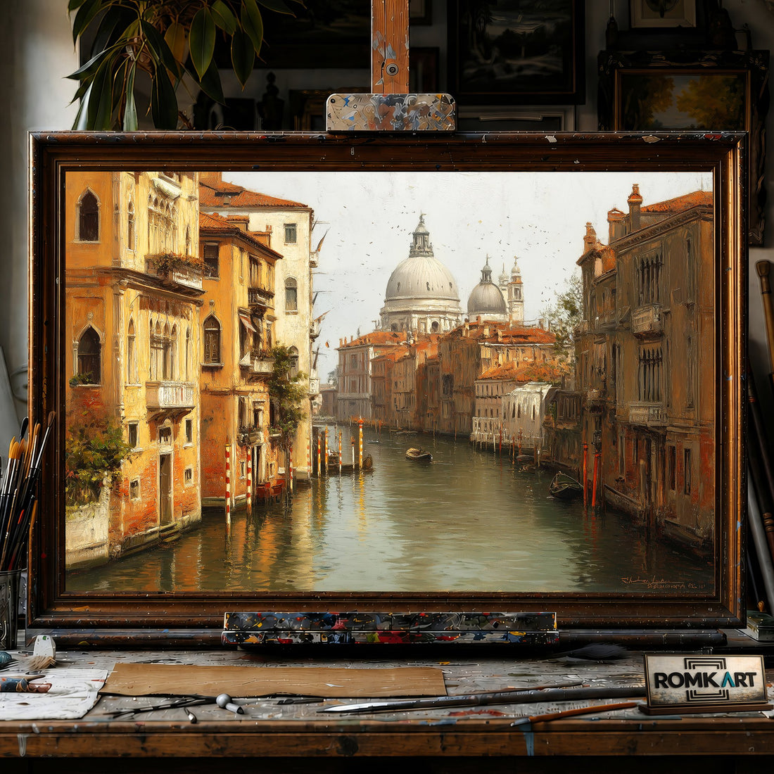 Venetian Old - Hand-Painted Oil Painting - View 1