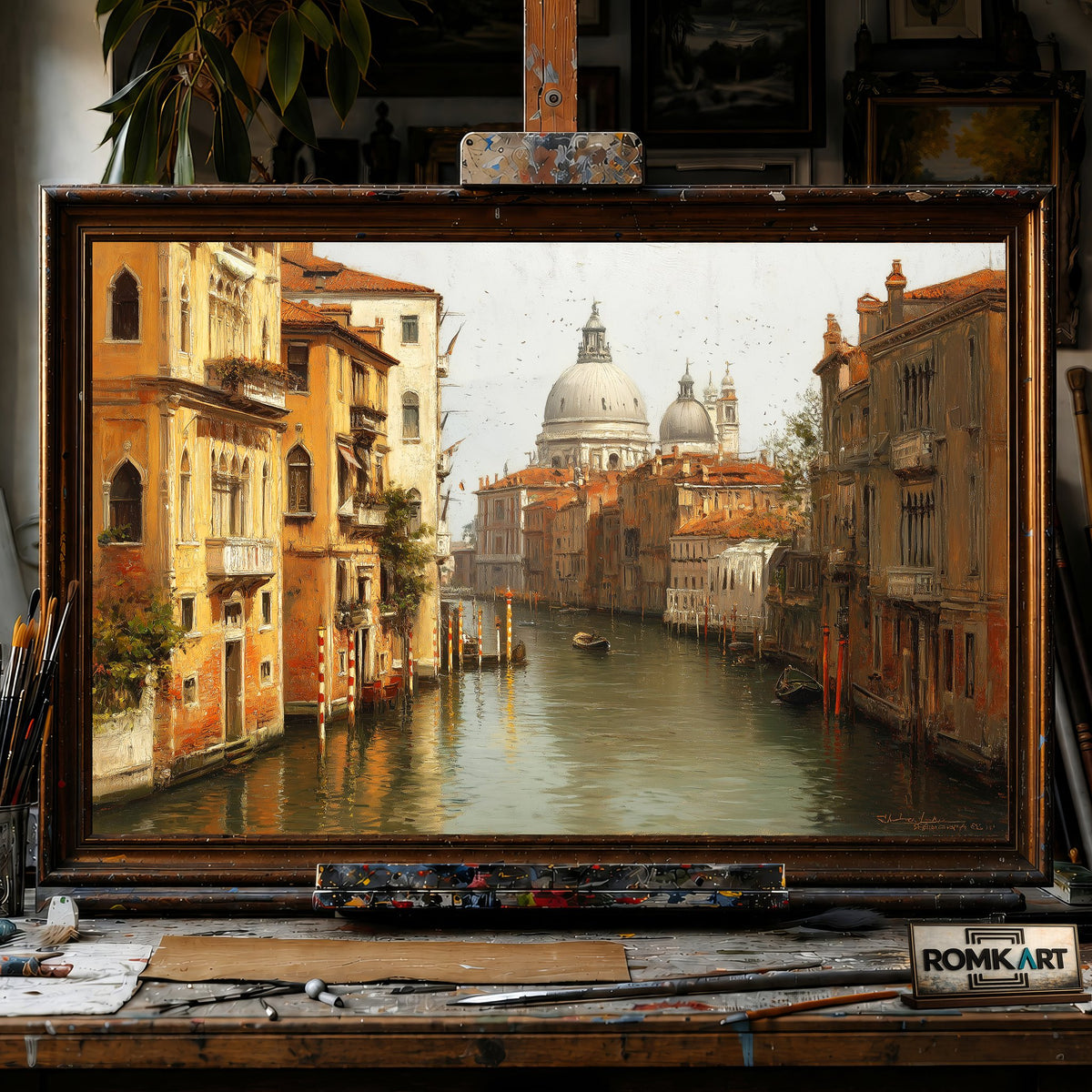 Venetian Old - Hand-Painted Oil Painting - View 1
