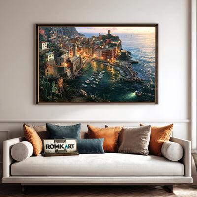 Vernazza Paesaggi Cityscape Oil Painting - image 4