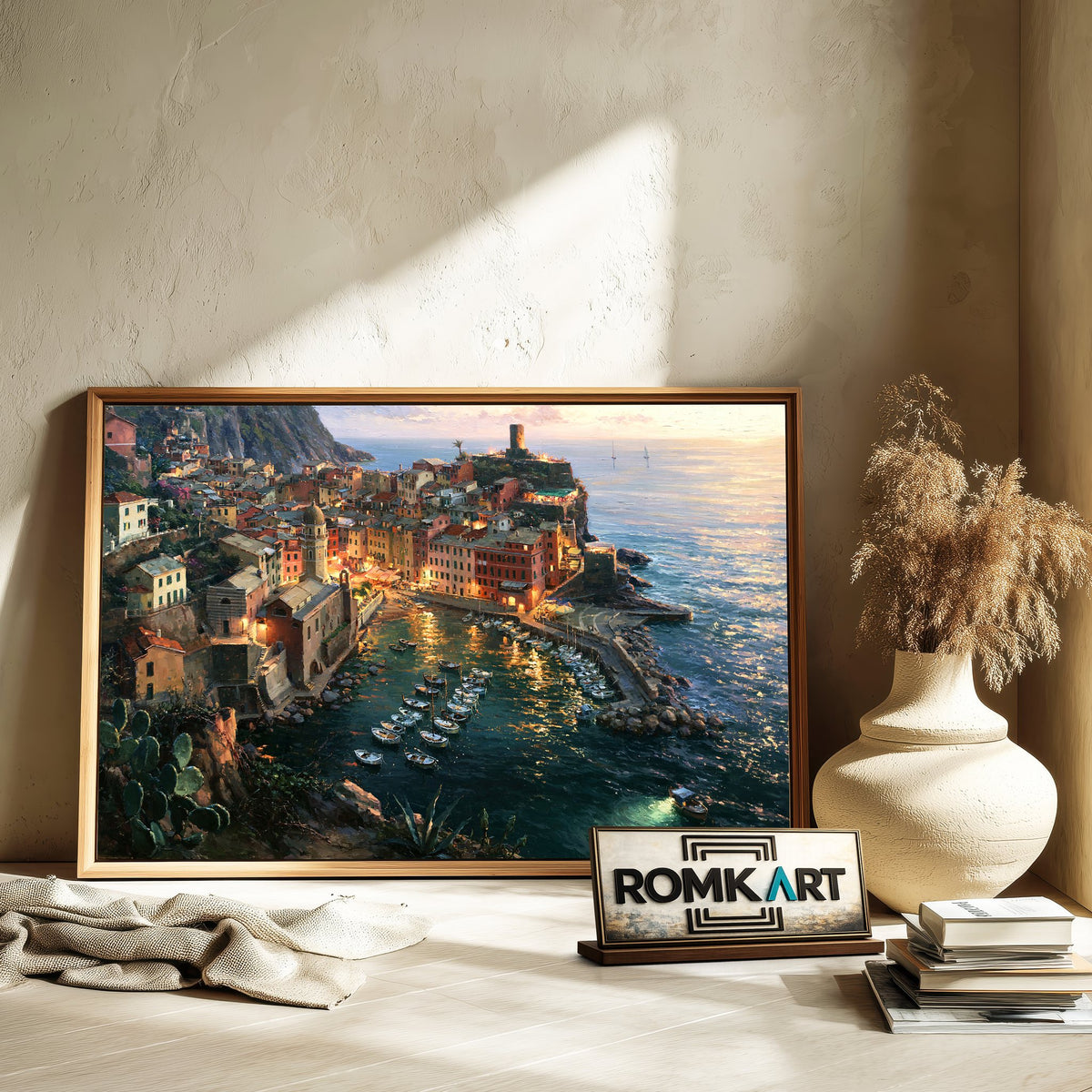 Vernazza Paesaggi Cityscape Oil Painting - image 6
