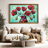 Vibrant Abstract Floral Oil Painting - image 5