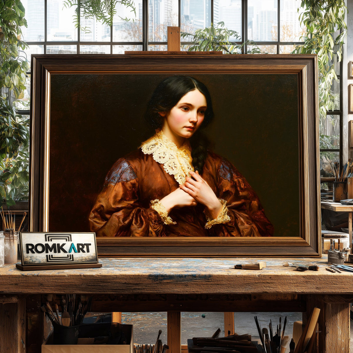Victorian Women Oil Painting - image 2