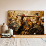 Viking Battle Historical Oil Painting - image 3