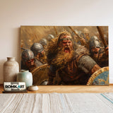 Viking Battle Scene Historical Oil Painting - image 3