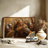 Viking Battle Scene Historical Oil Painting - image 6