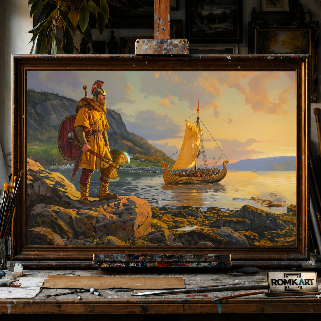 Viking Explorers hand-painted oil painting on canvas