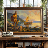 Viking Explorers Historical Oil Painting - image 2