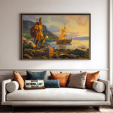 Viking Explorers Historical Oil Painting - image 4