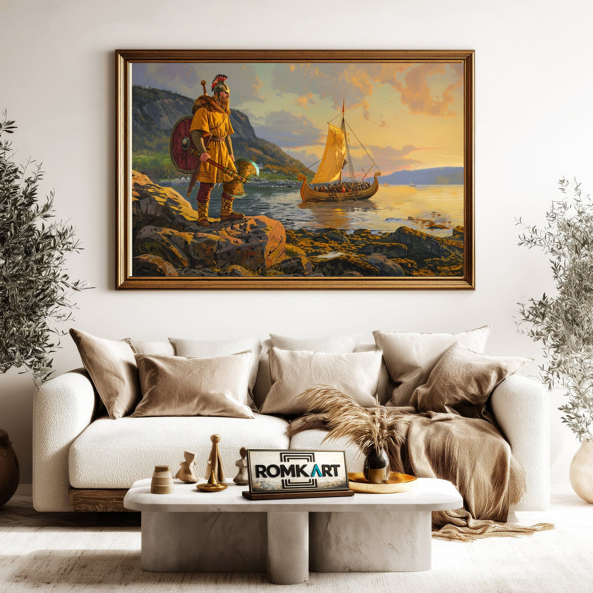 Viking Explorers Historical Oil Painting - image 5