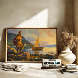 Viking Explorers Historical Oil Painting - image 6