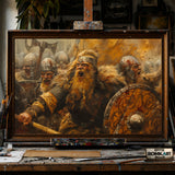 Viking Warrior hand-painted oil painting on canvas