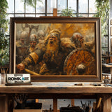 Viking Warrior Historical Oil Painting - image 2