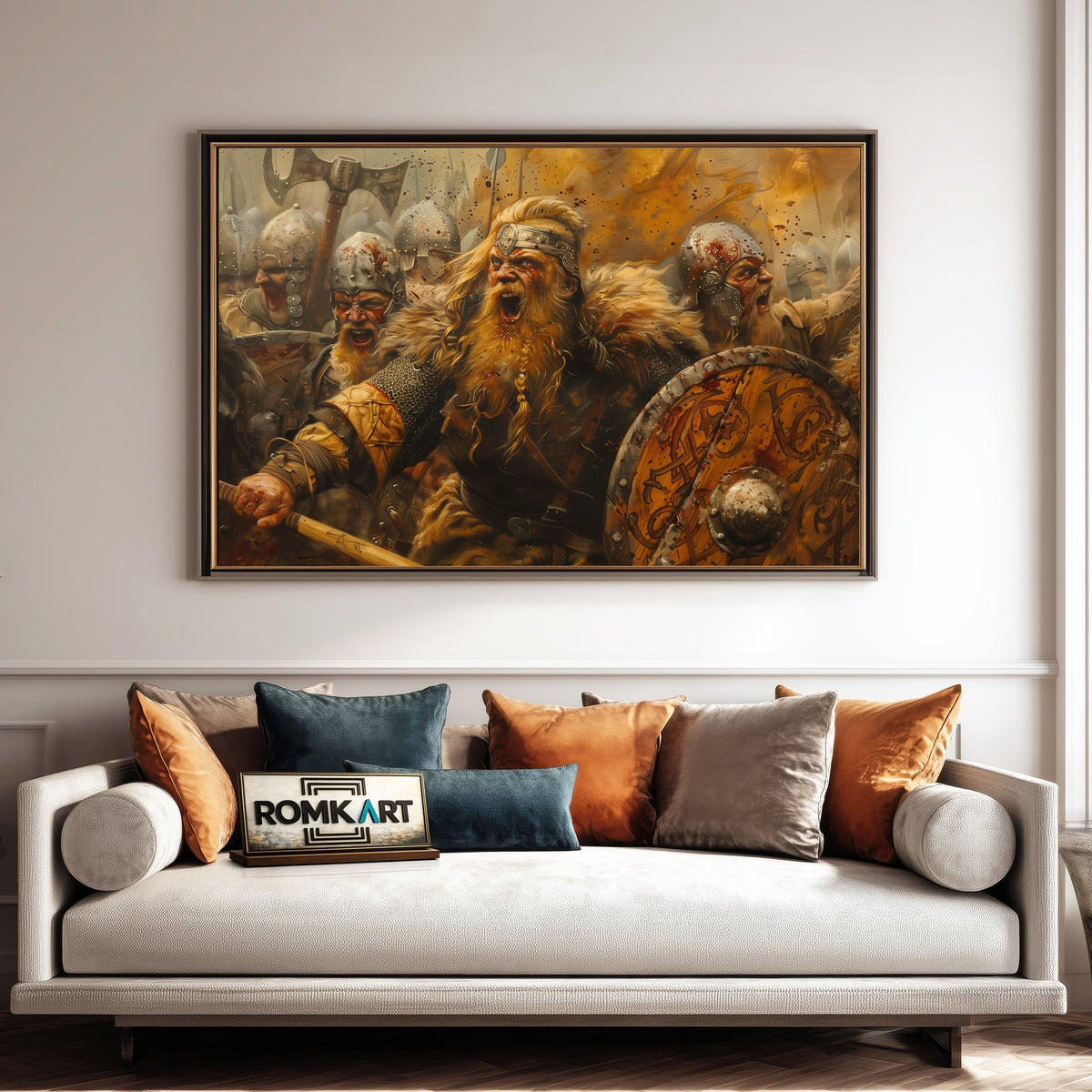 Viking Warrior Historical Oil Painting - image 4