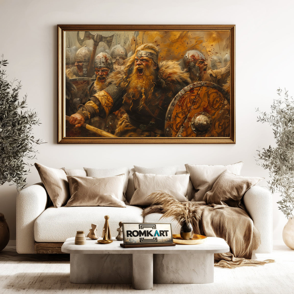 Viking Warrior Historical Oil Painting - image 5