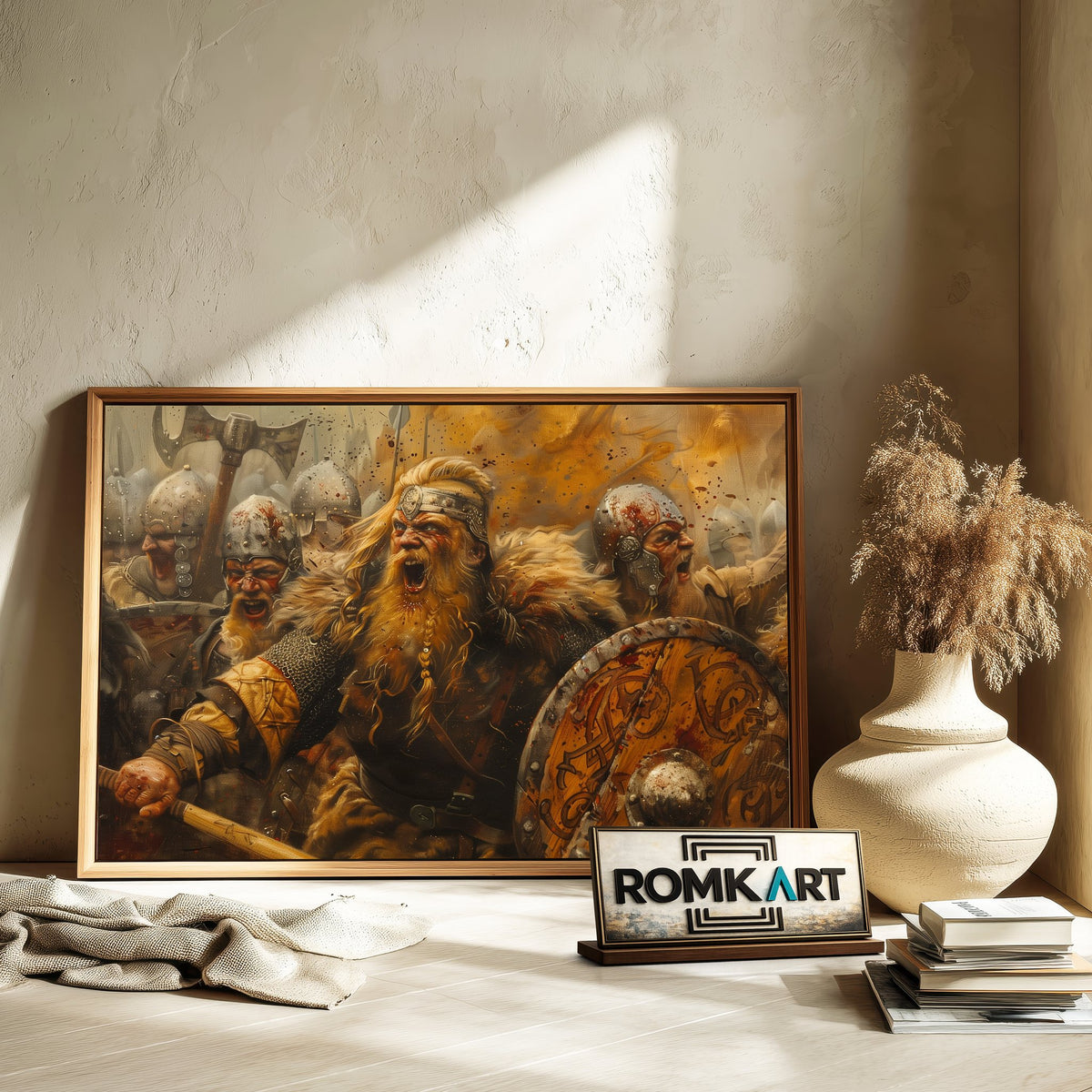 Viking Warrior Historical Oil Painting - image 6