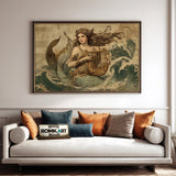 Vintage European-style Mermaid Fantasy Oil Painting - image 4