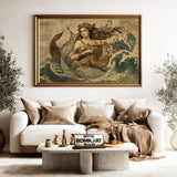 Vintage European-style Mermaid Fantasy Oil Painting - image 5