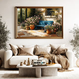 Vintage Mediterranean Garden Botanical Oil Painting - image 5