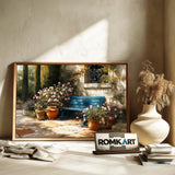 Vintage Mediterranean Garden Botanical Oil Painting - image 6