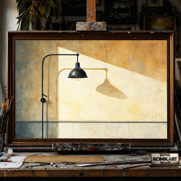 Wall Lamp - Hand-Painted Oil Painting - View 1