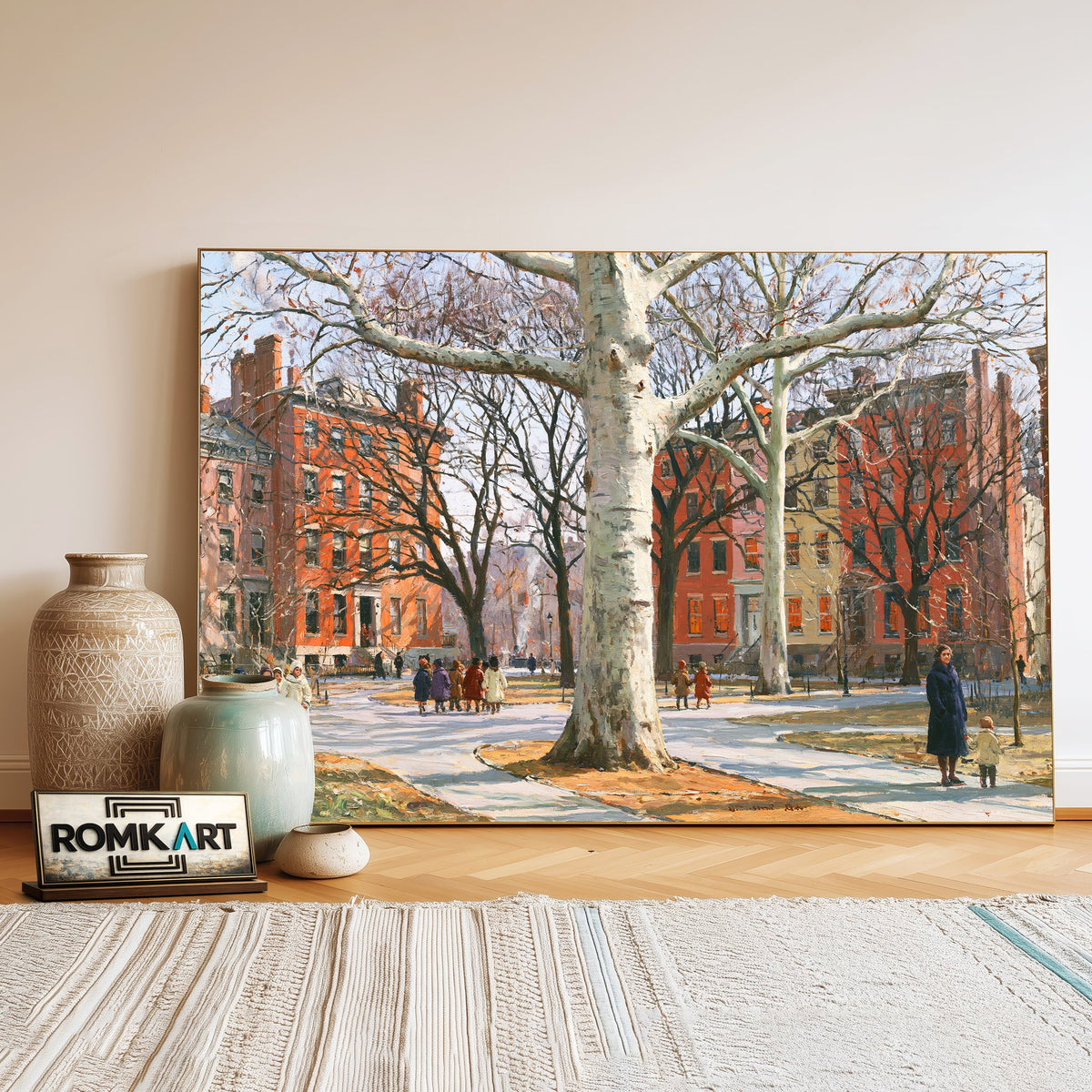 Washington Square Park Oil Painting - image 3