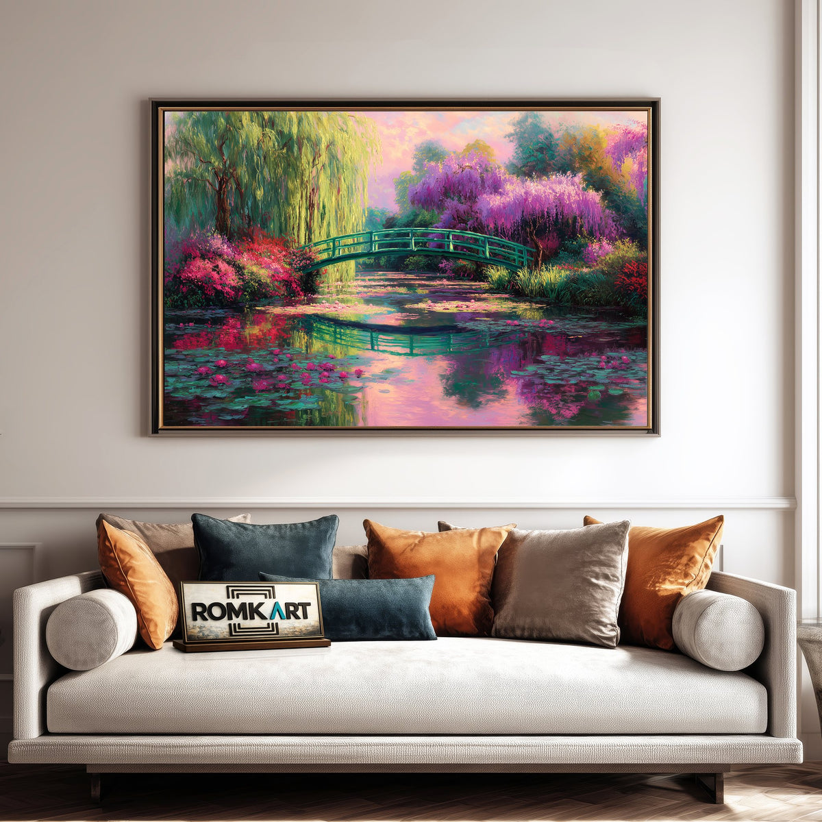 Water Garden in Full Bloom Botanical Oil Painting - image 4
