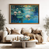 Water Lilies Floral Oil Painting - image 5