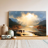 Welsh River Landscape Oil Painting - image 3
