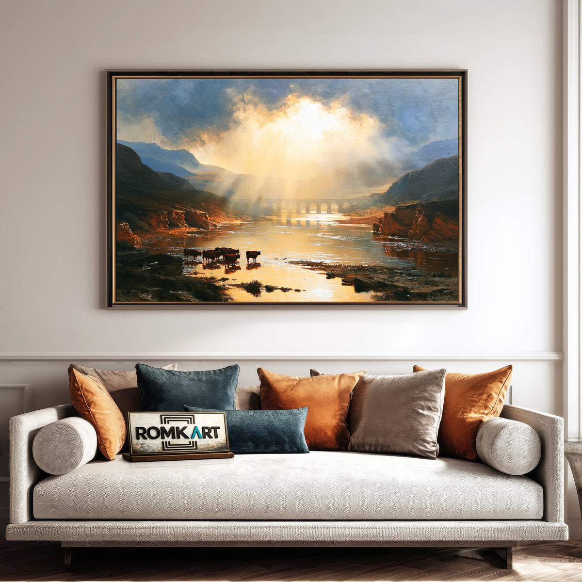Welsh River Landscape Oil Painting - image 4