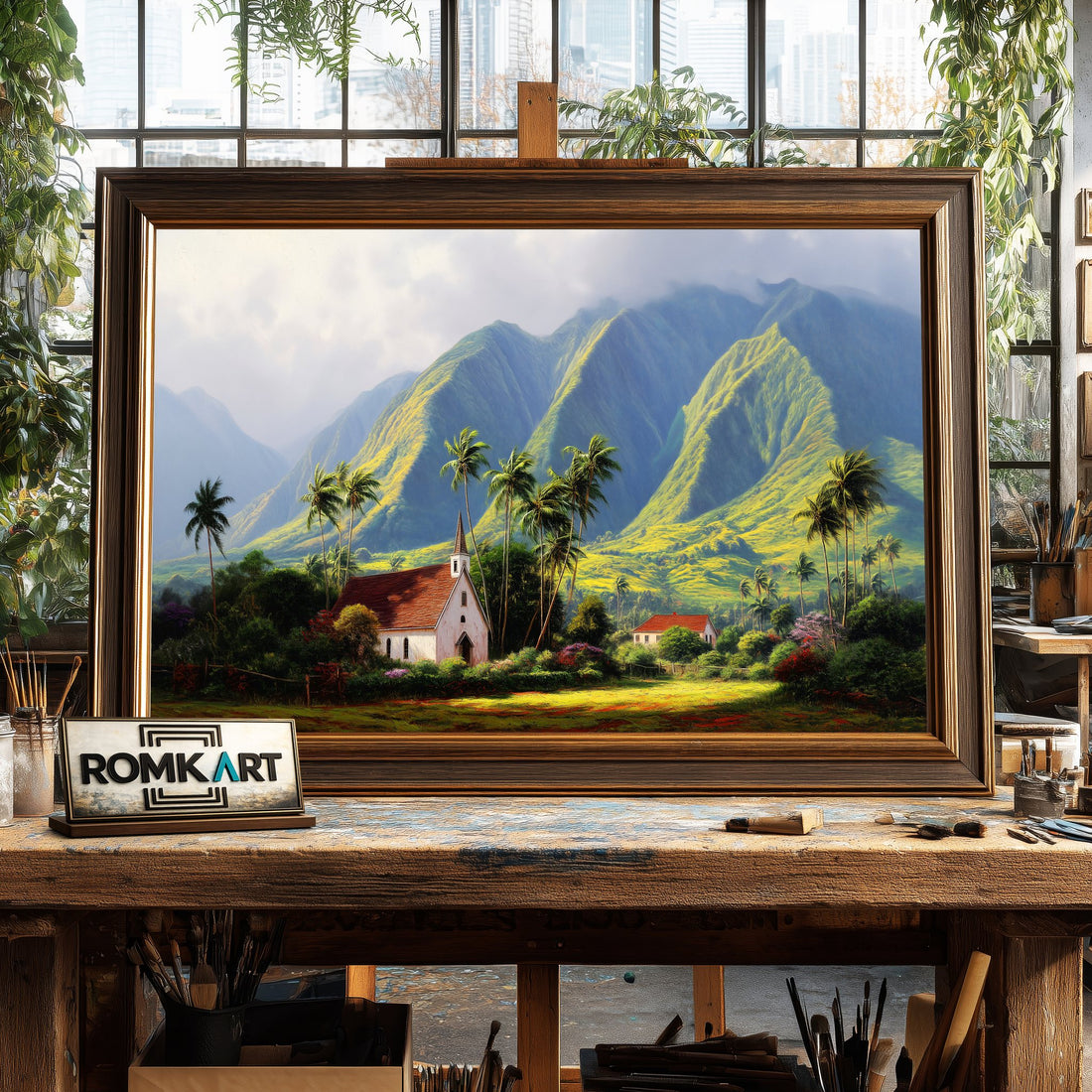West Maui Mountains hand-painted oil painting on canvas