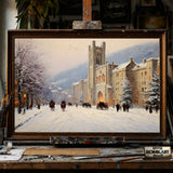 West Point Military Academy hand-painted oil painting on canvas